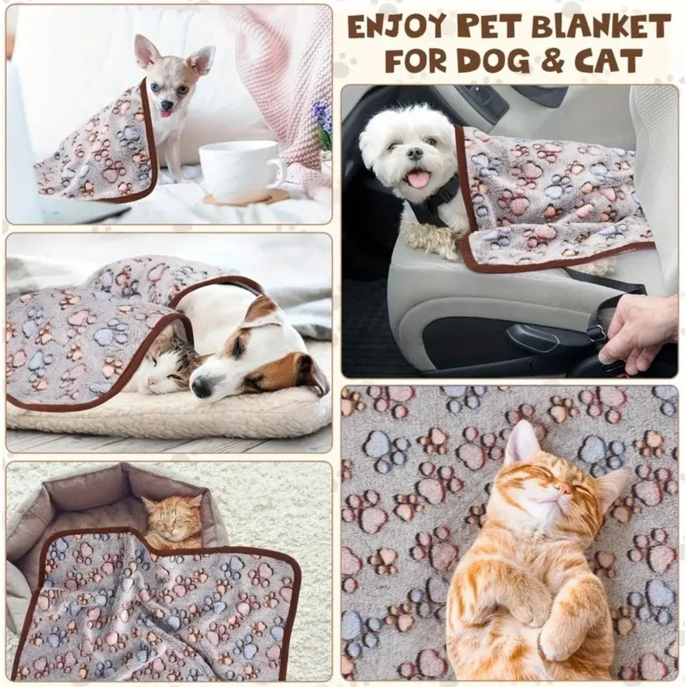 Warm & Soft Fluffy Fleece Flannel‎ Pet Cat Dog Blanket 21